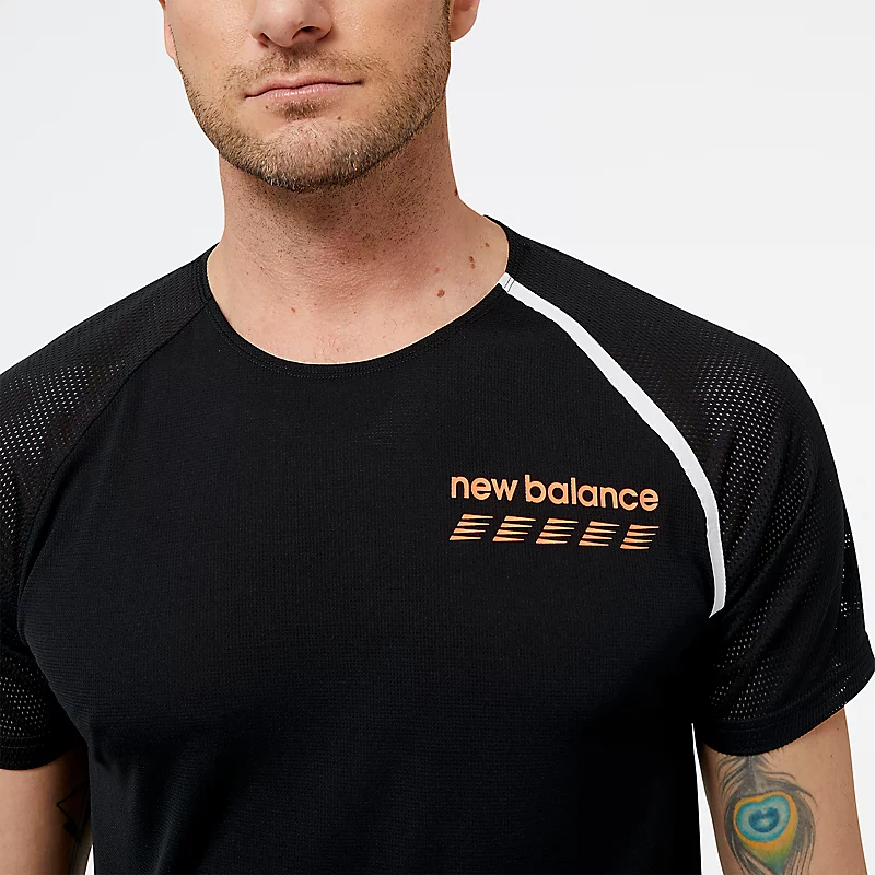 Accelerate Pacer Kurzarm-T-Shirt für Herren – SCHWARZ