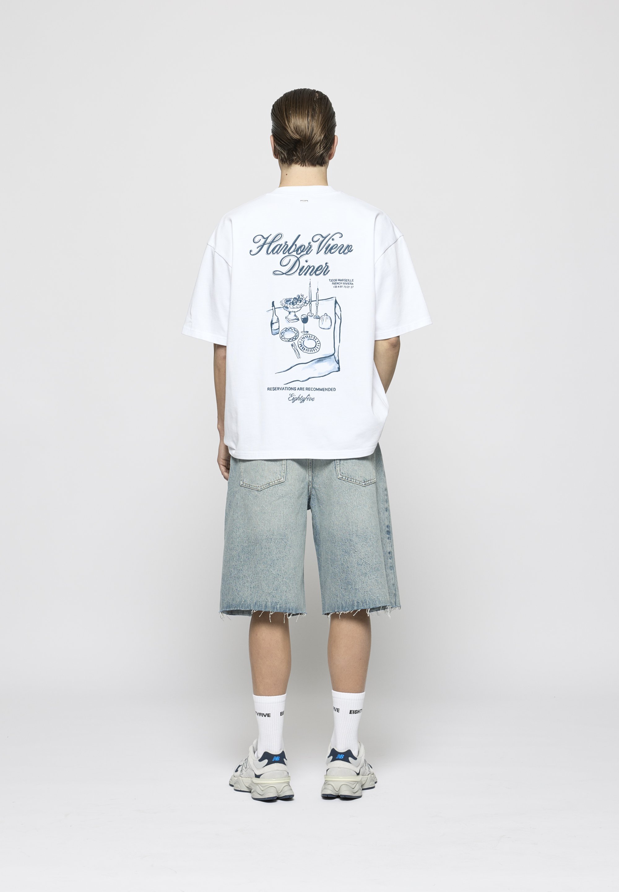 EIGHTYFIVE CUT OFF BAGGY - Denim shorts - zandstormblauw