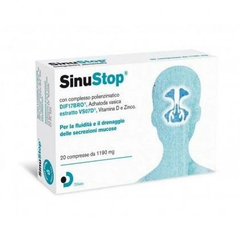 DIFASS Sinustop 20 tabletten, voedingssupplement tegen sinusitis