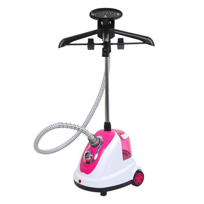 Vaporizador de ropa vertical, multifuncional y de alta eficiencia de 1700 W, fácil de usar, para uso doméstico - ERROLVES - Rosa - 65-145 cm