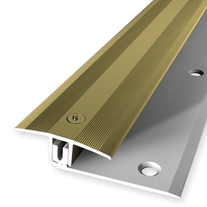 PROVISTON Profilé de compensation flexible Profilé pour parquet l 37 mm Compensation de H 7 - 17 mm L 900 mm Profilé en aluminium...