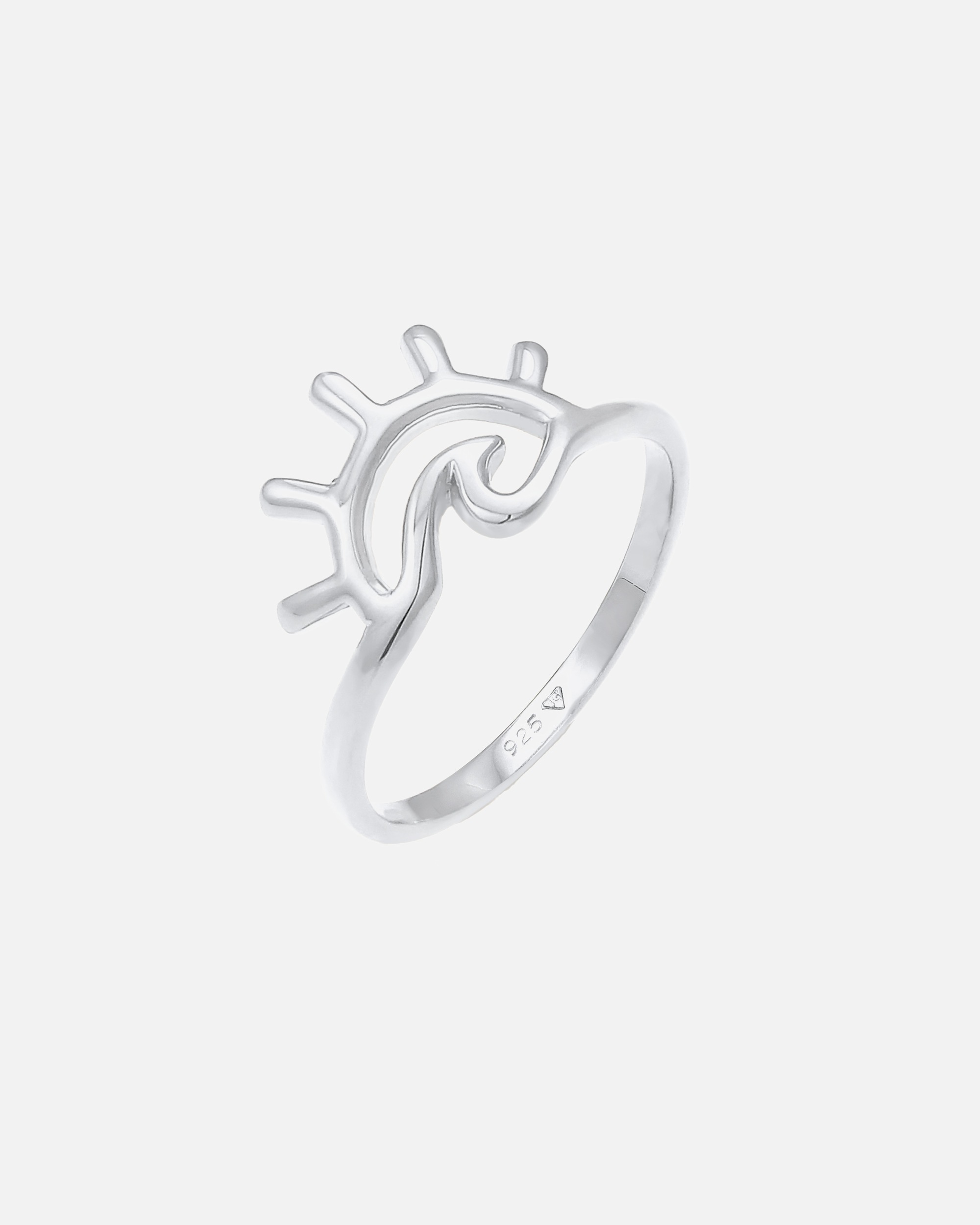 Elli Blogueuse des tendances estivales des vagues de la mer au lever du soleil en argent sterling 925