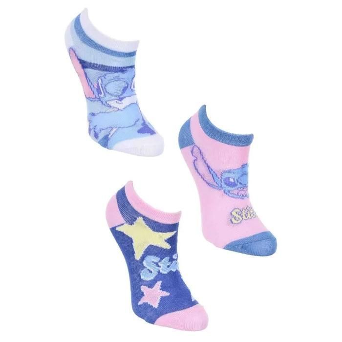 Conjunto de 3 pares de calcetines tobilleros de algodón para niña de 