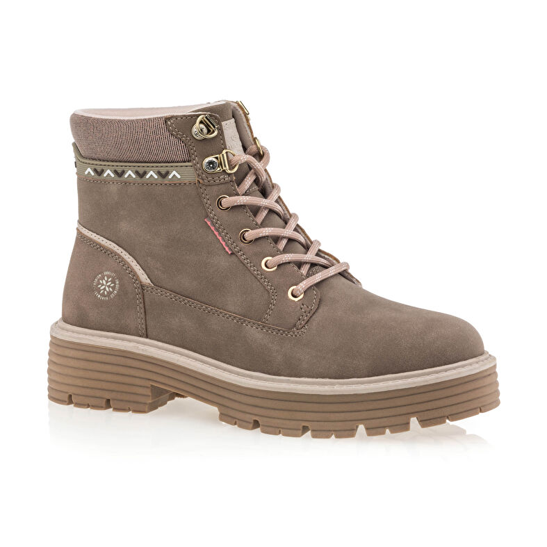 Beige Damenstiefel / Stiefeletten