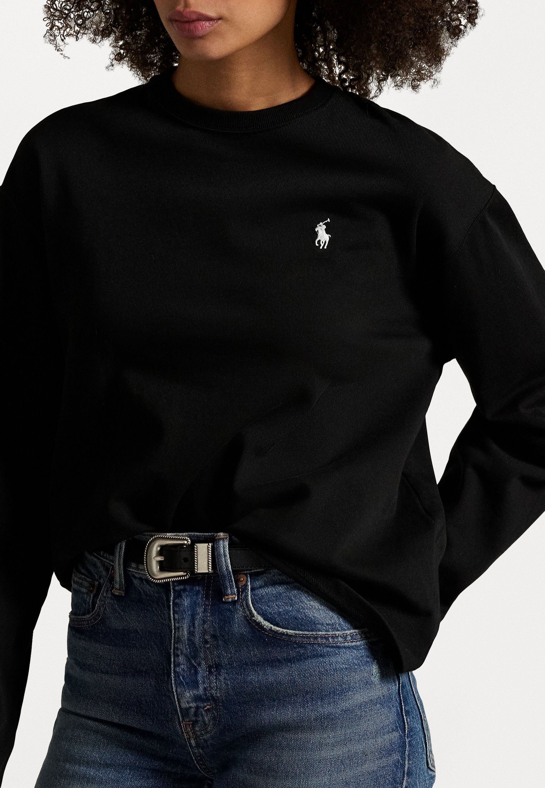 Polo Ralph Lauren katoenen jersey T-shirt met lange mouwen - Top met lange mouwen - zwart