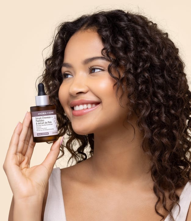 Sérum cheveux anti-chute Peptides & extrait de pois 50ml • Flacon-verre