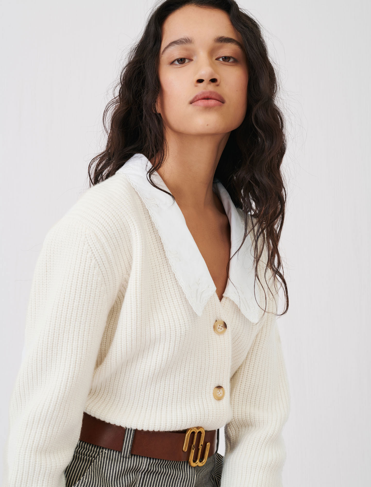 Curea din piele Double M - Caramel