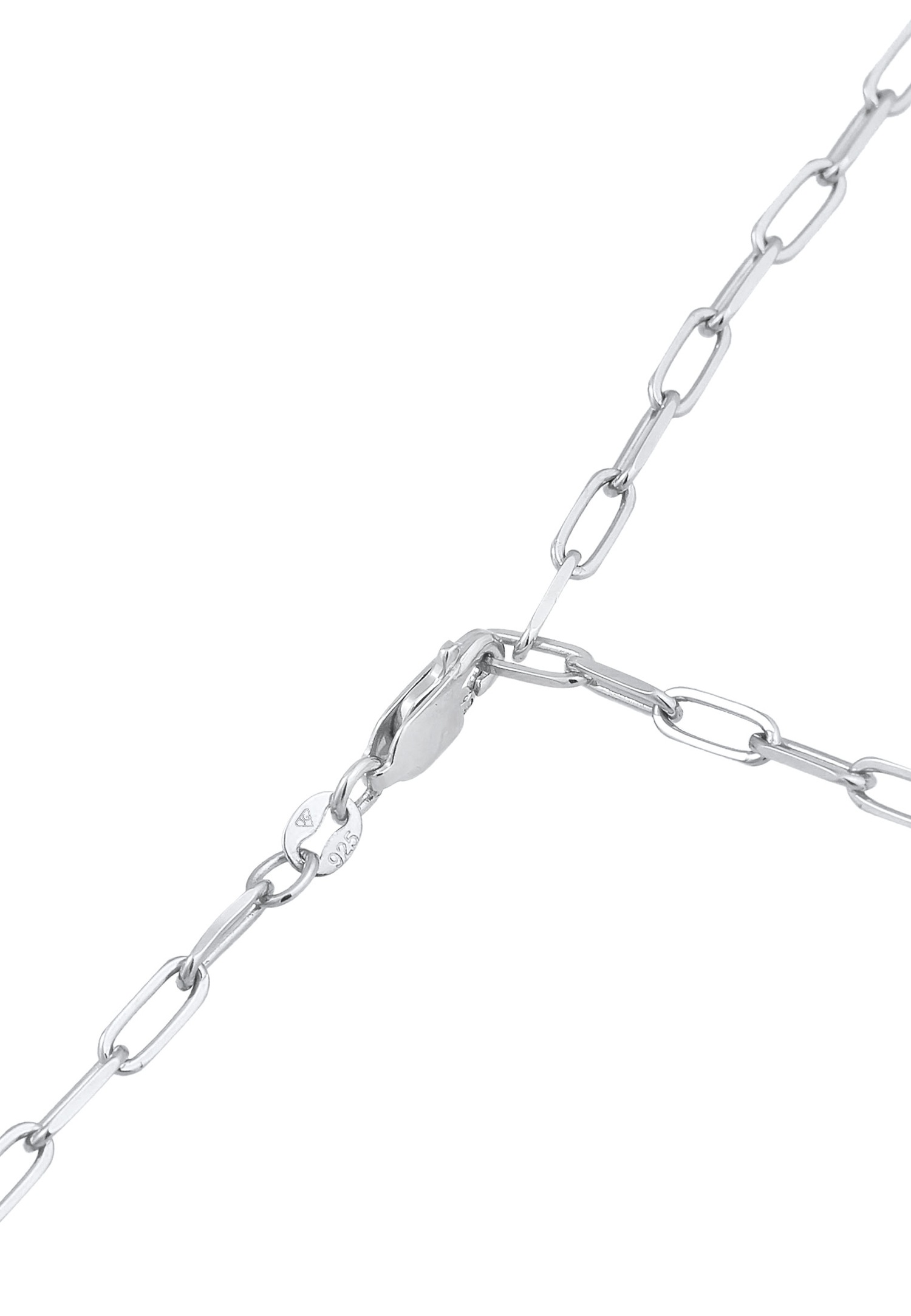 Elli Femmes Chaîne en Y Maillons Ovales Grossier Intemporel en argent sterling 925 plaqué or