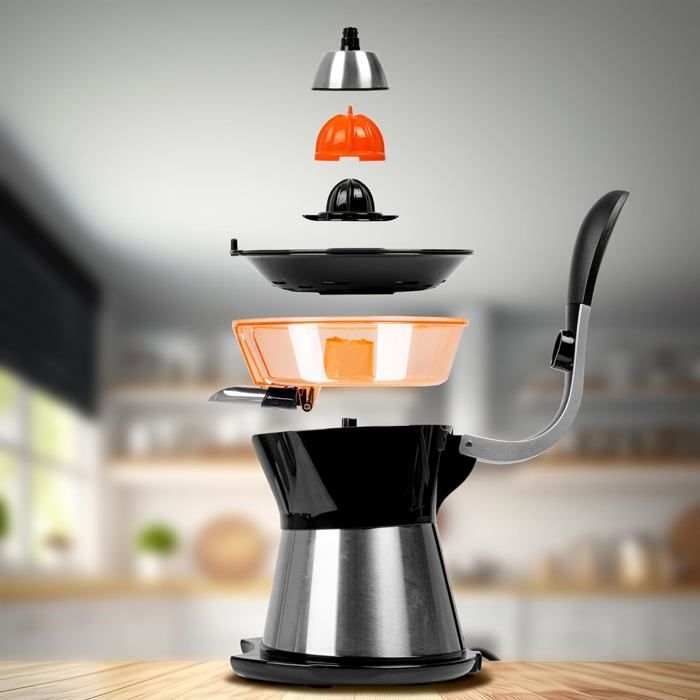 Duronic JE304 300W Citrus Juicer | 400ml Capacity | Adjustable Pulp Filter | Aluminum Handle | Ideal for Juices