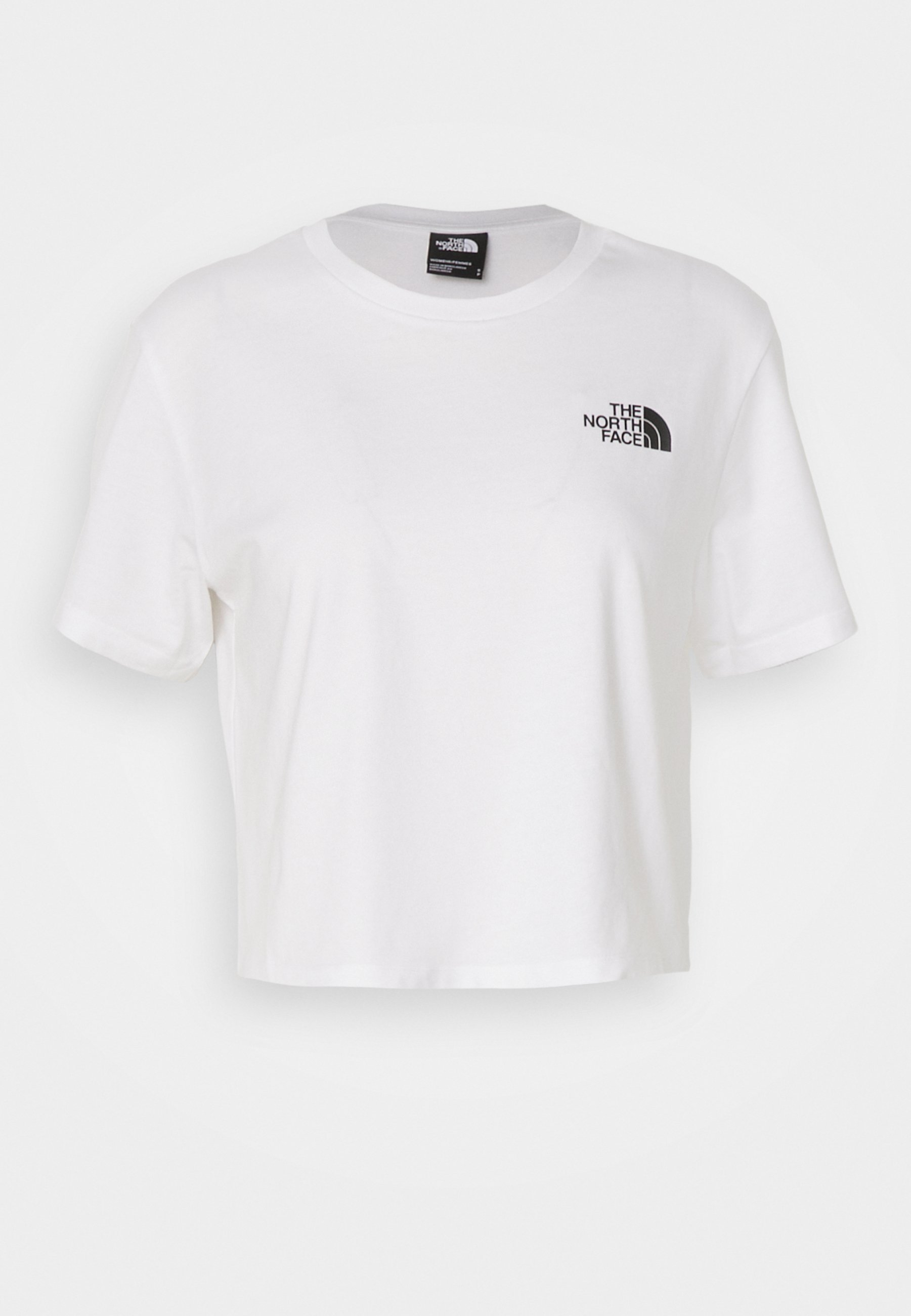 The North Face SIMPLE DOME CROPPED SLIM T-shirt - T-shirt met print - wit