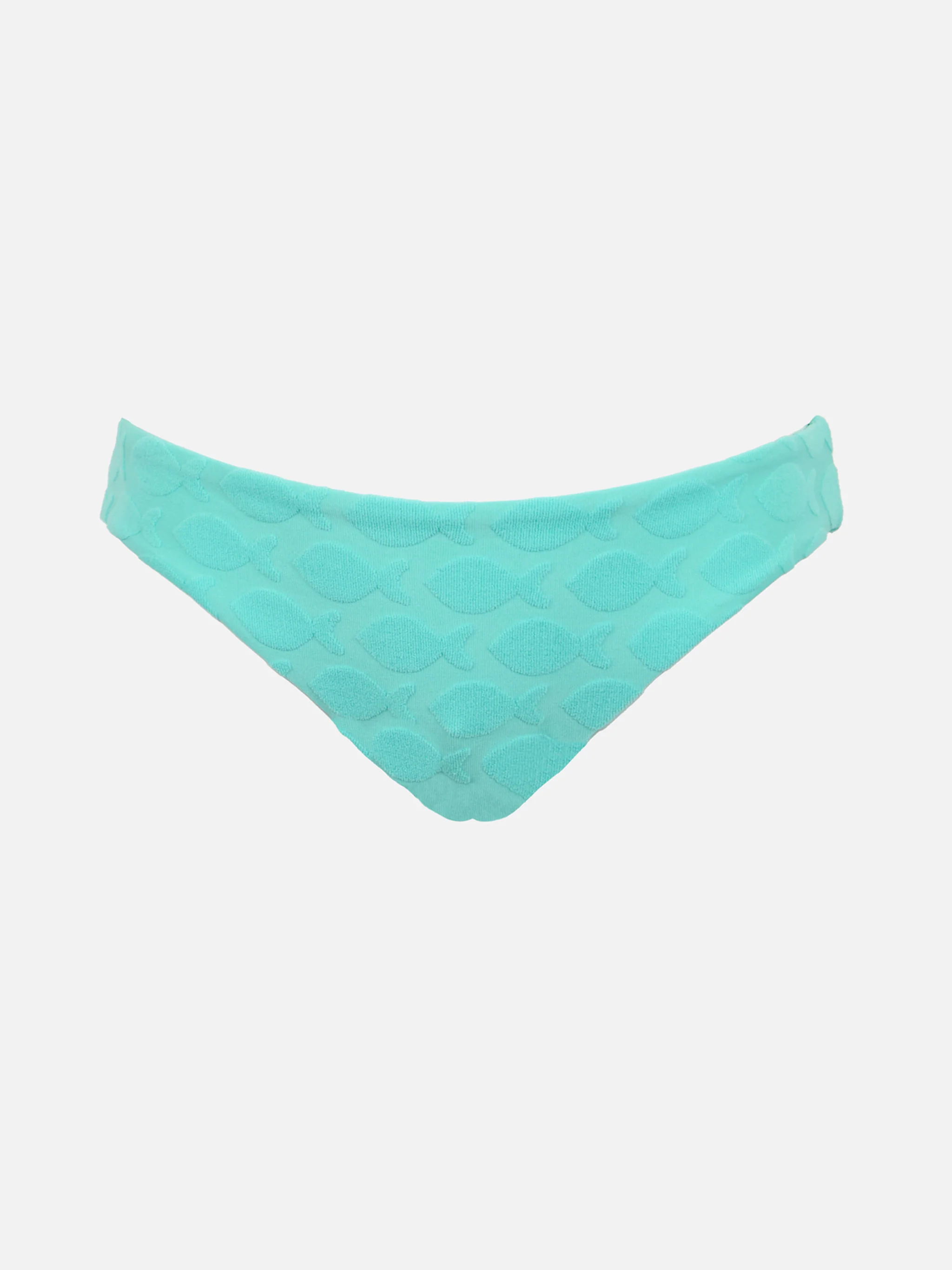 Braguita de baño verde aguamarina para niña con lazo