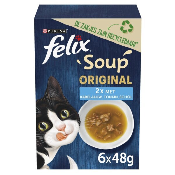 Felix Soup Original Fish Selection mačja hrana<br>6 x 48 g
