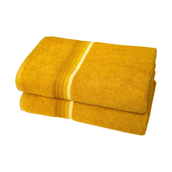 Badetuch, 2er Set, gelb
