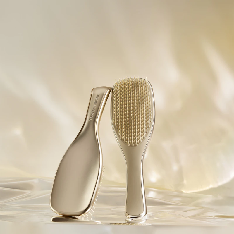 Tangle Teezer Ultimate Detangler Chrome platte borstel voor steil en krullend haar