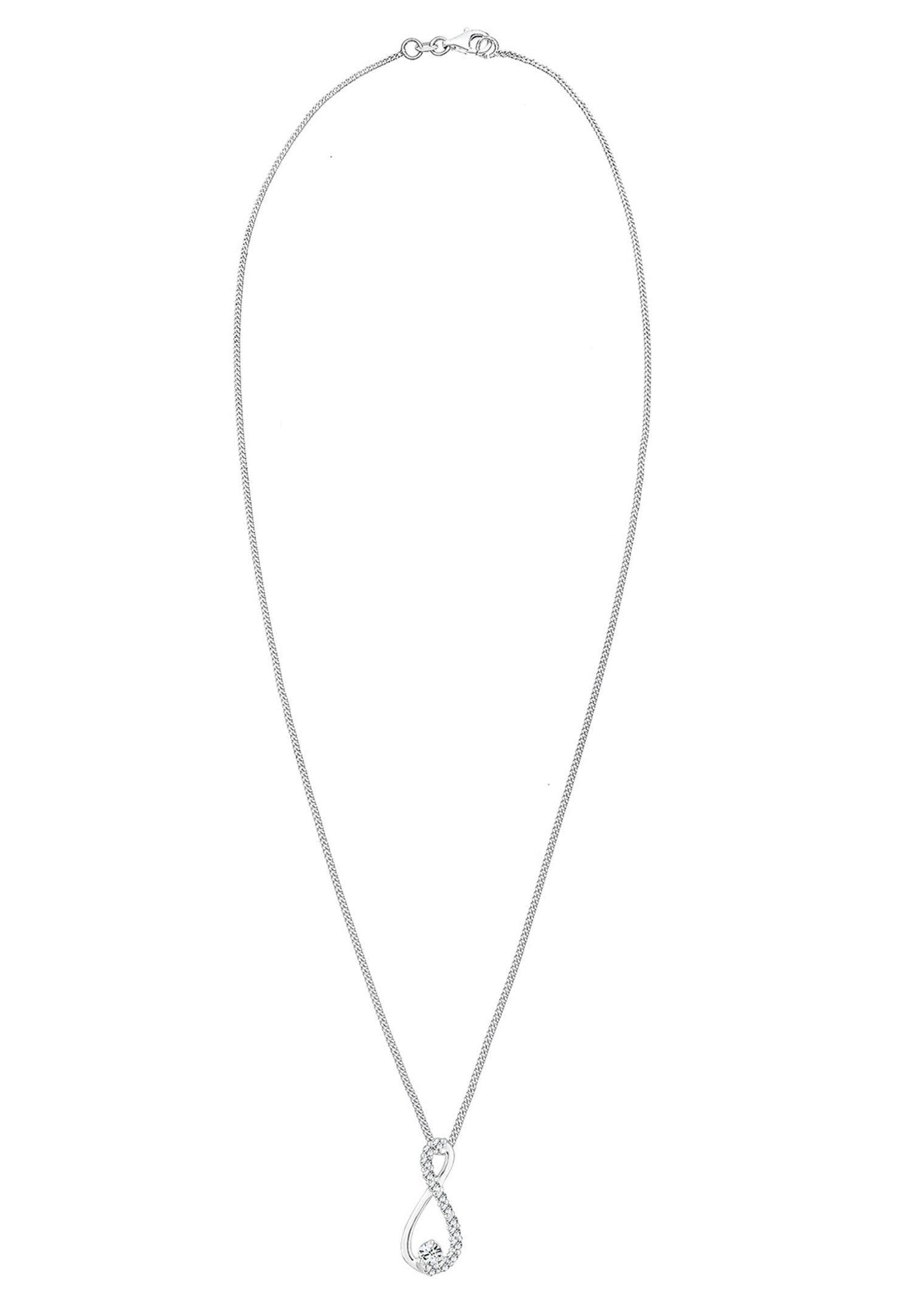 Elli Femmes pendentif Infinity noble avec cristaux en argent sterling 925