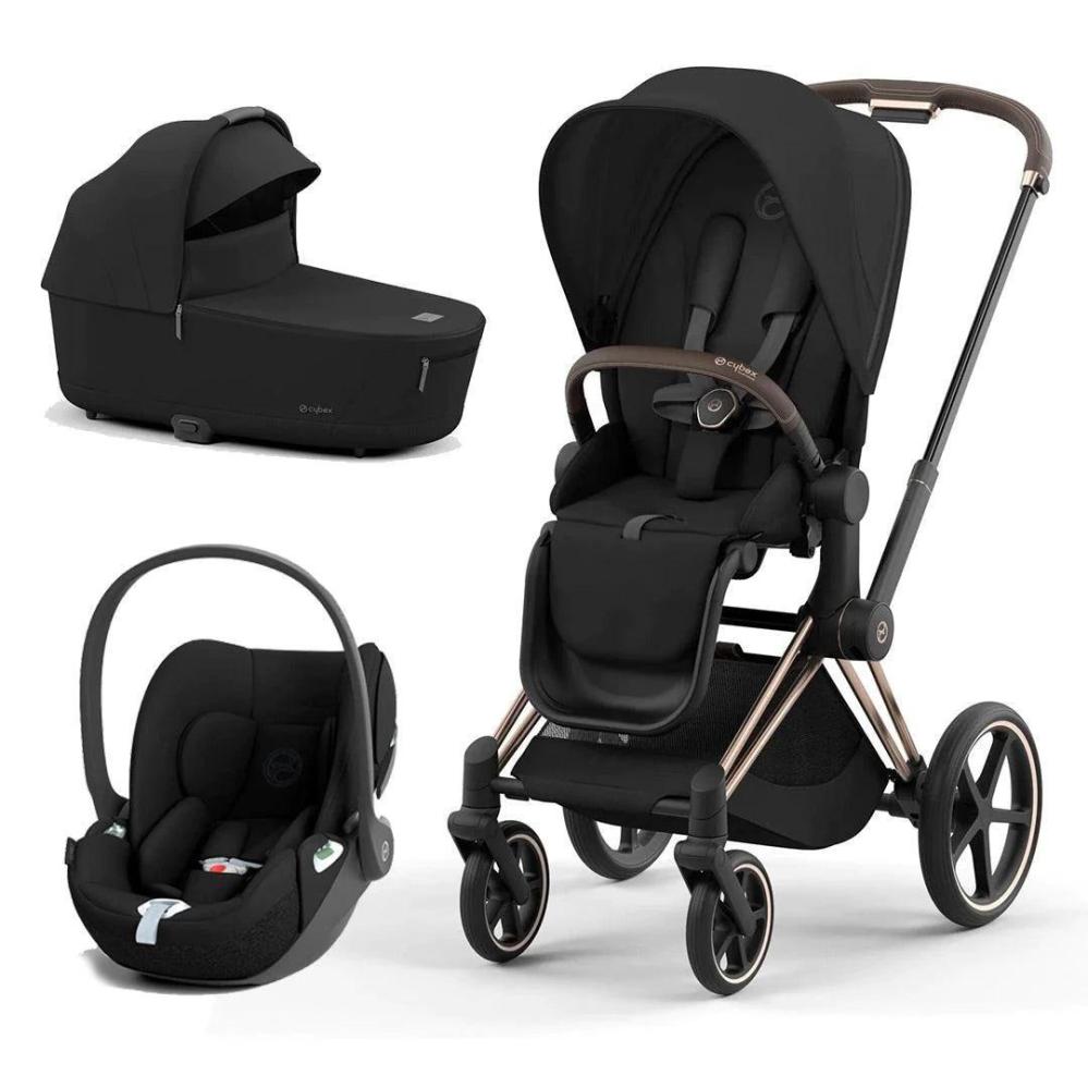 Cybex Priam V4 Kinderwagen-Set 2-in-1 in den Farben Tan, Roségold und Cloud T Plus Tan