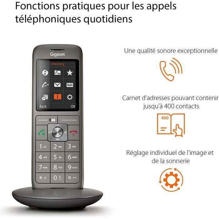FLEUVE-Vaste Telefoon-CL660A Trio-DECT Telefoon-Antwoordapparaat-3 Handsets-Antracietgrijs