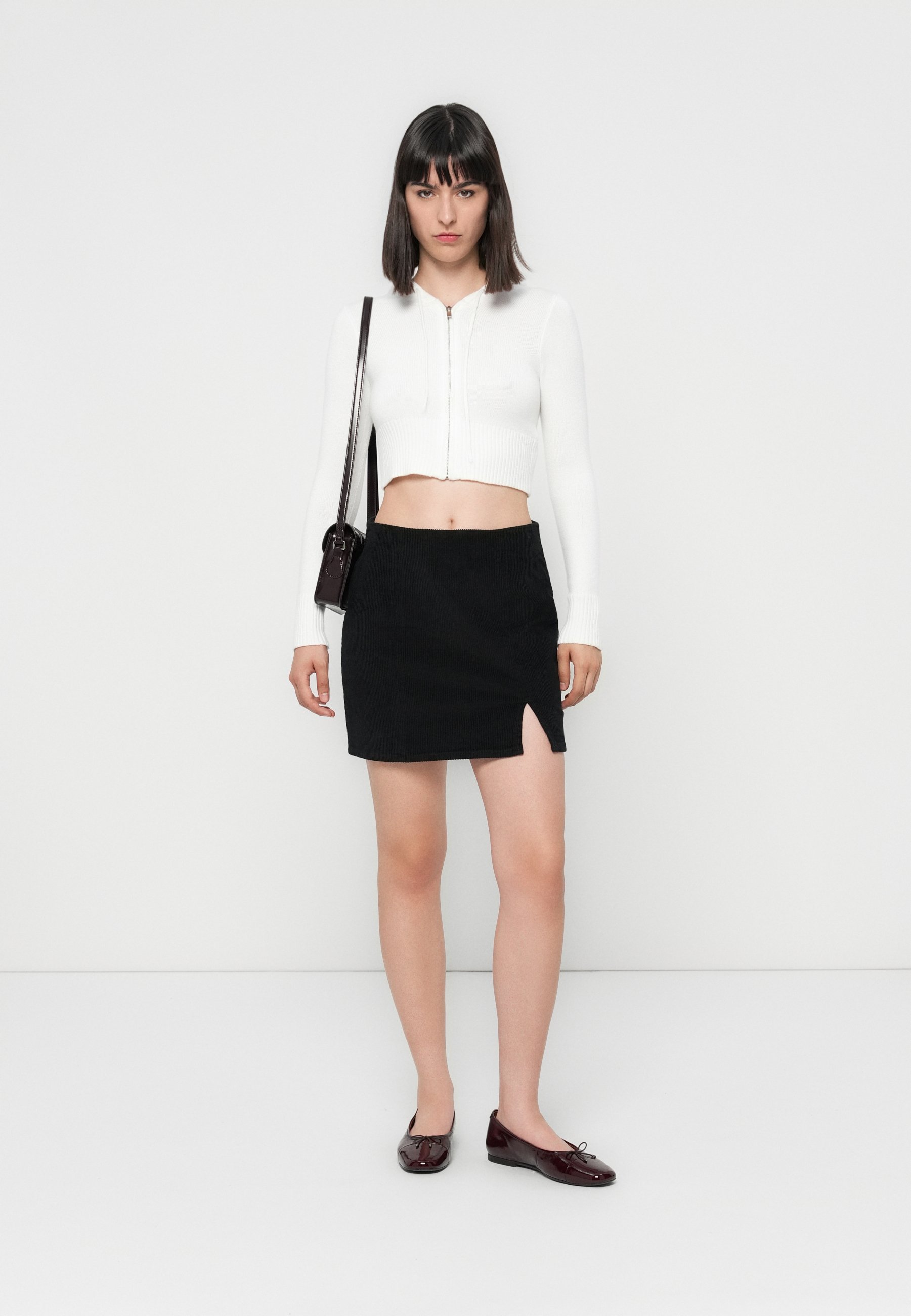 ONLY ONL SLIT SKIRT - Miniskjørt - black