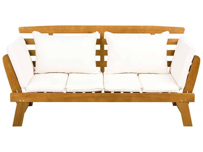 Sofa ogrodowa poduchy 2os jasne drewno