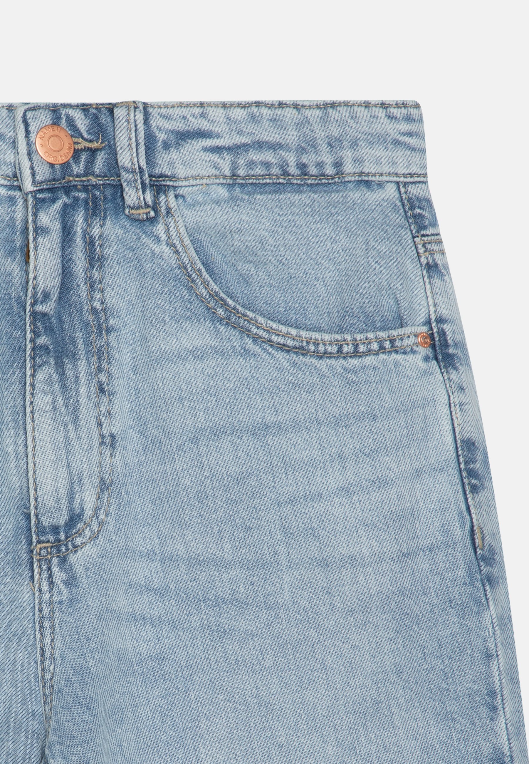Naam: NKFROSE - Rechte jeans - lichtblauwe gebleekte denim