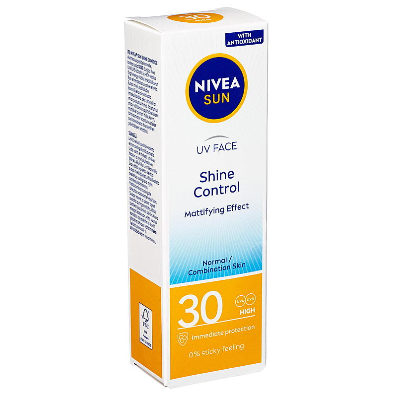 Crema facial solar Nivea SPF 30 control de brillos, 50 ml
