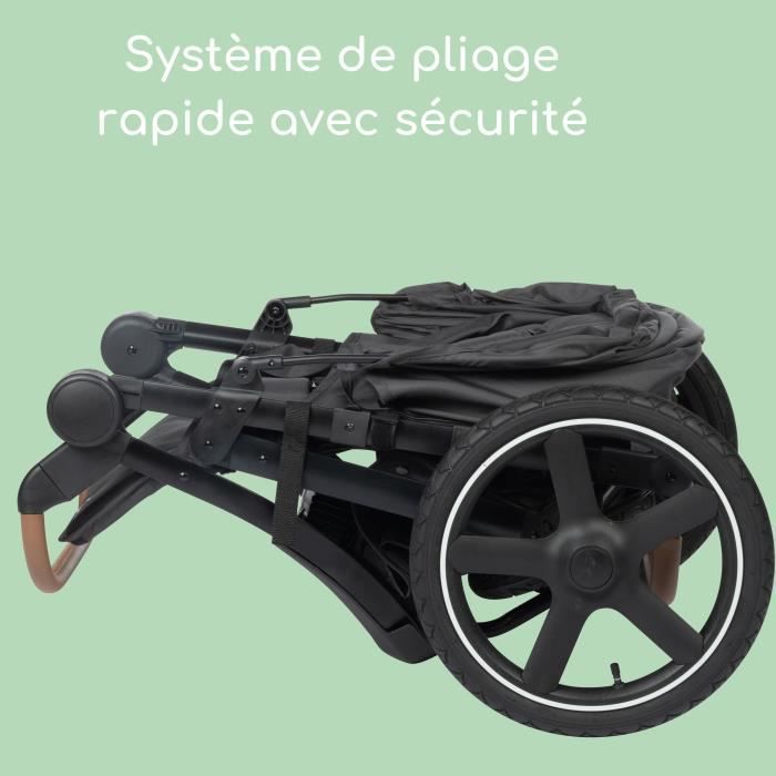 Passeggino Bebeconfort Cloudy a 3 ruote, adatto a tutti i terreni, da 0 a 4 anni (22 kg max), reclinabile, chiusura rapida, manubrio regolabile, colore minerale.