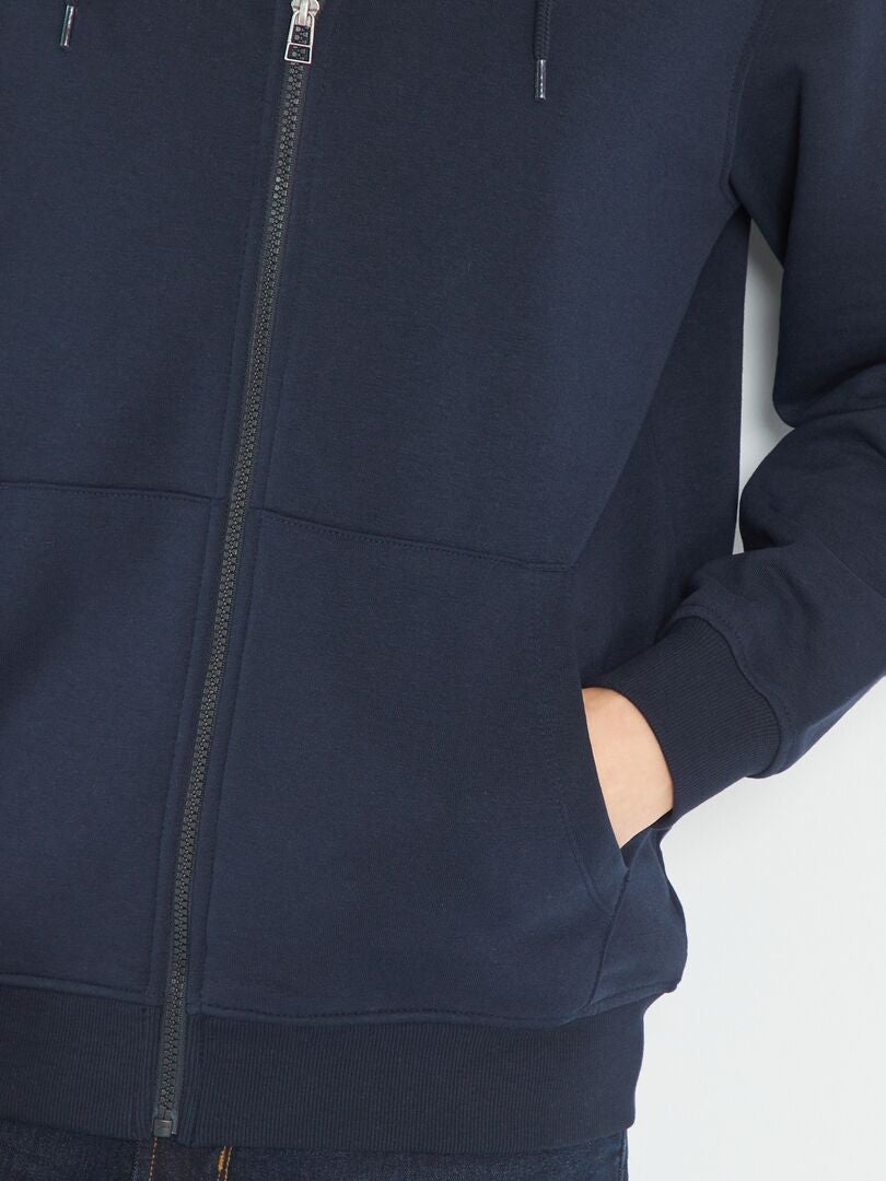 Hoodie met rits - BLAUW
