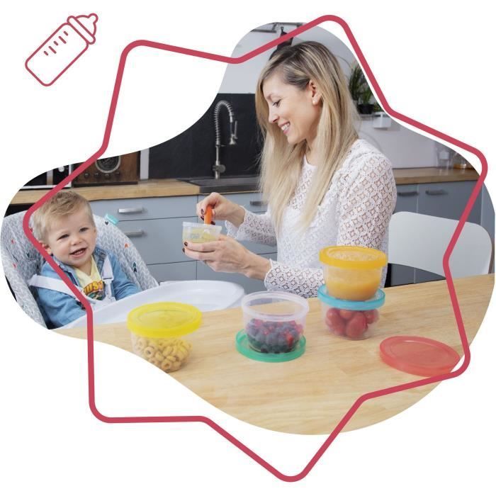Set di 5 contenitori BadaBowls da 250 ml - Prodotto in Francia - Senza BPA
