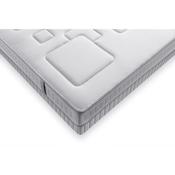 Conjunto de colchón y base de cama SIMMONS de 160 x 200 cm + edredón y almohadas - 25 cm de altura - Muelles Sensoft - Fabricado en Francia - SW3