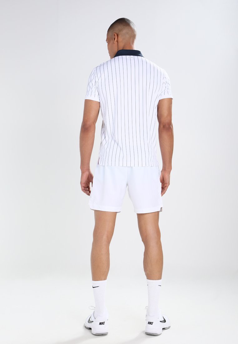 Fila STRIPES - Polo - bianco/blu pavone/rosso