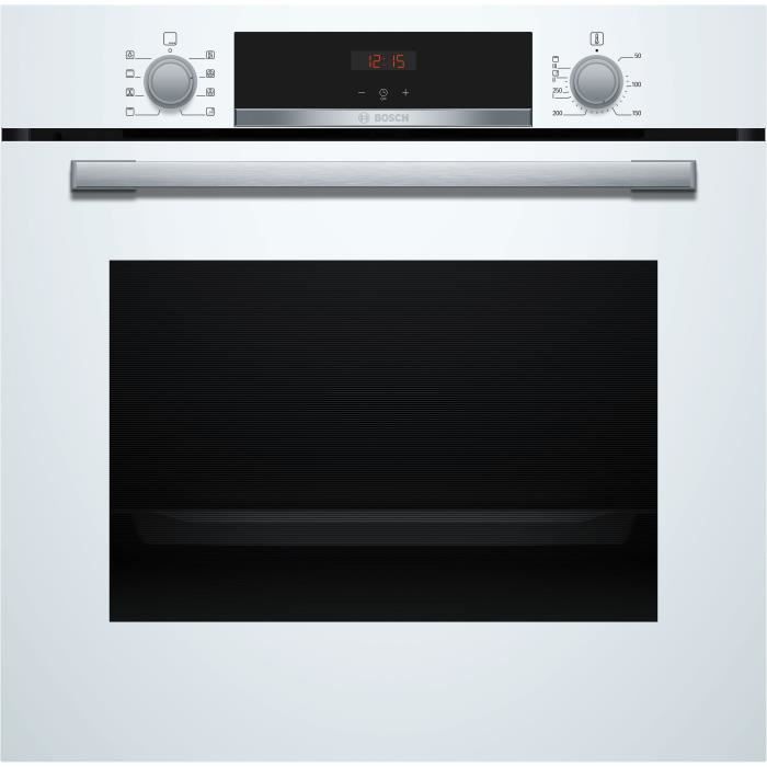 Ecoclean built-in oven - BOSCH SER4 - HBA553BV3F - White - 71 L - Energy class A+ - 59.5 x 59.4 x 54.8 cm