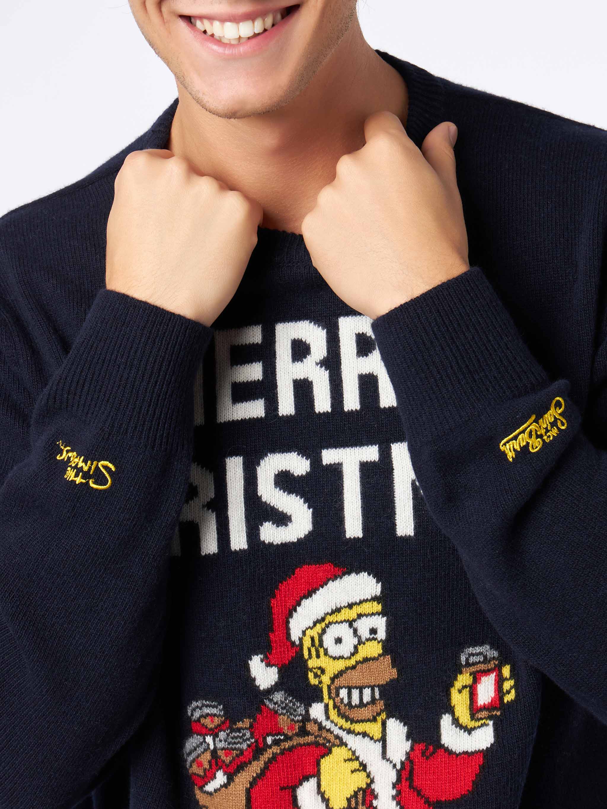 Maglione da uomo girocollo con stampa jacquard Homer Simpson | EDIZION