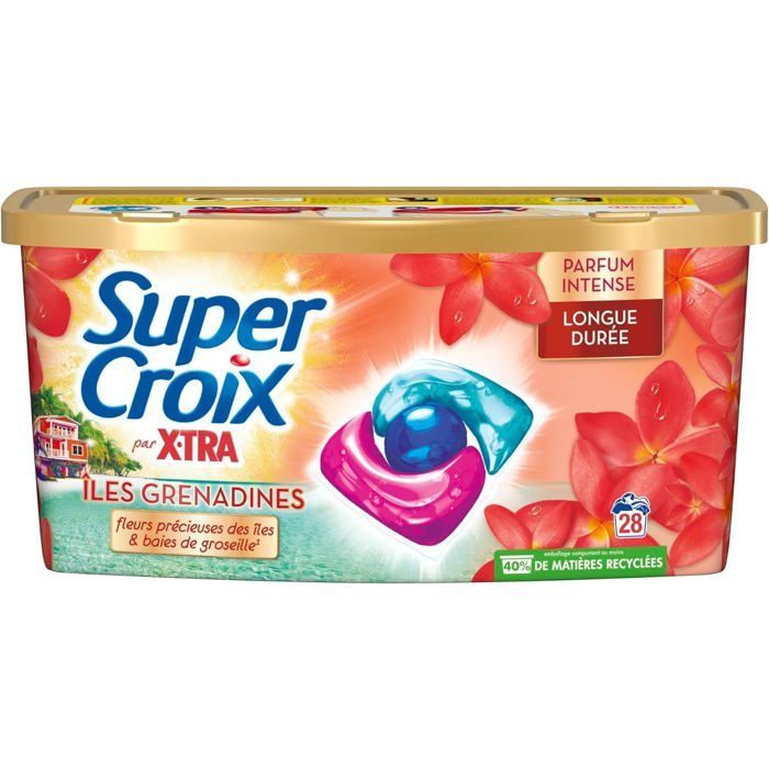 Capsules de lessive - Super Croix - Lot de 4 paquets - Bora Bora - 28 lavages