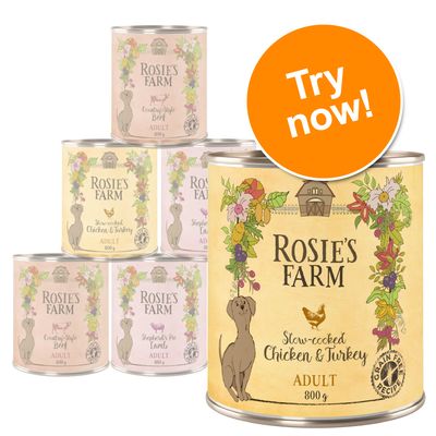 Rosie's Farm Adult -kokeilupakkaus - 6 x 800 g