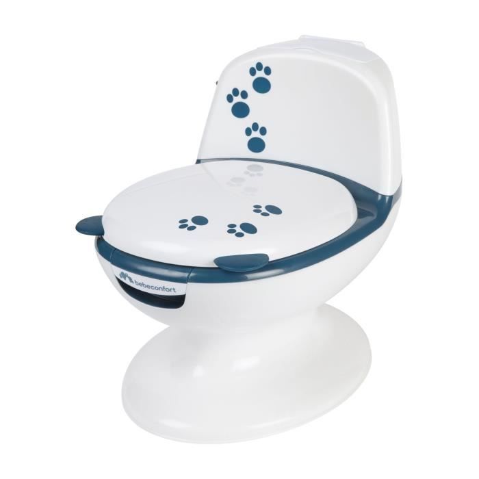 BEBECONFORT Mini Panda Toilette, Töpfchen mit Spülgeräusch, Blau