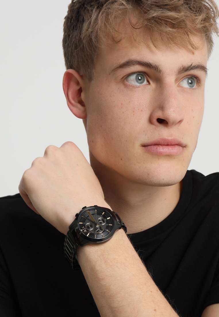 Hodinky Armani Exchange Chronograph - schwarz ip