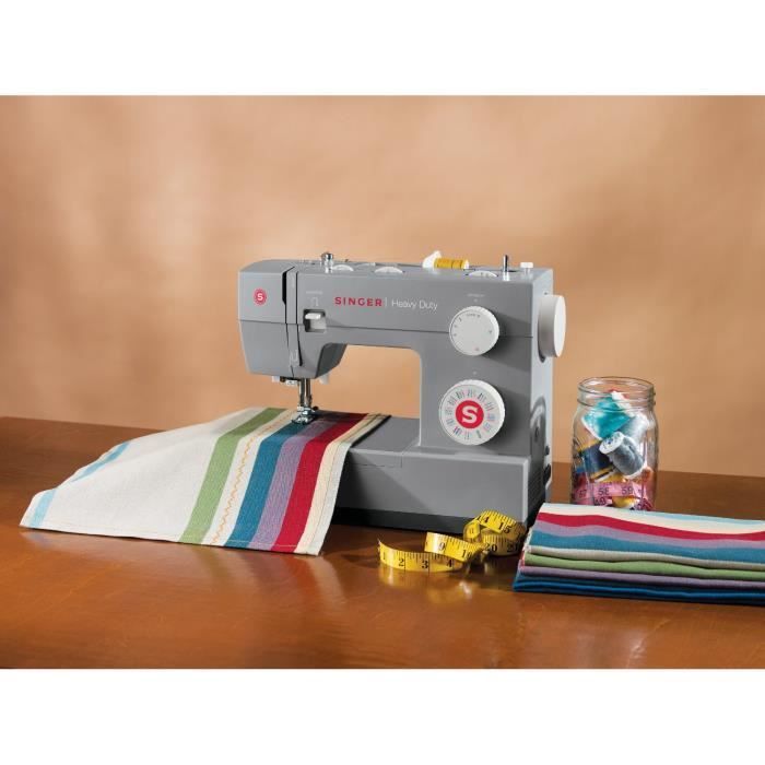 Singer Heavy Duty 4432 Sewing Machine - Grey - Automatic - 3 Stitches - Center Stitch - 70W - Dial