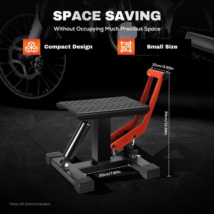Soporte hidráulico para motocicletas - Elevador profesional para motocicletas - Soporte universal para motocicletas - Carga máxima: 400 kg