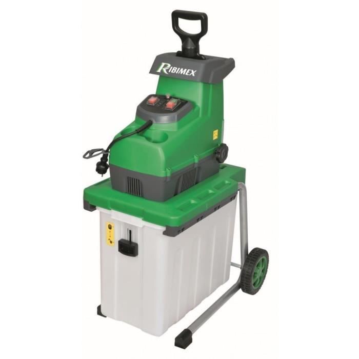 Trituradora de jardín - Ribiland - PRBVB2800 - 2800 W - Caja recolectora de 60 L - Diámetro de rama 44 mm