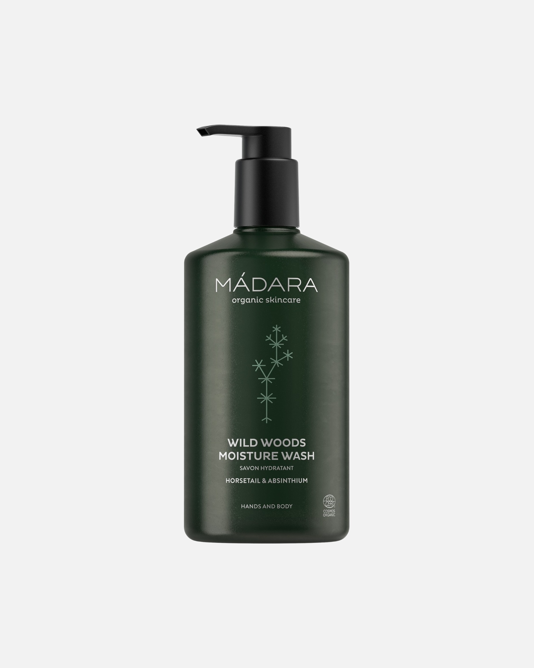 Jabón corporal hidratante en gel Wild Woods de MÁDARA - 500 ml