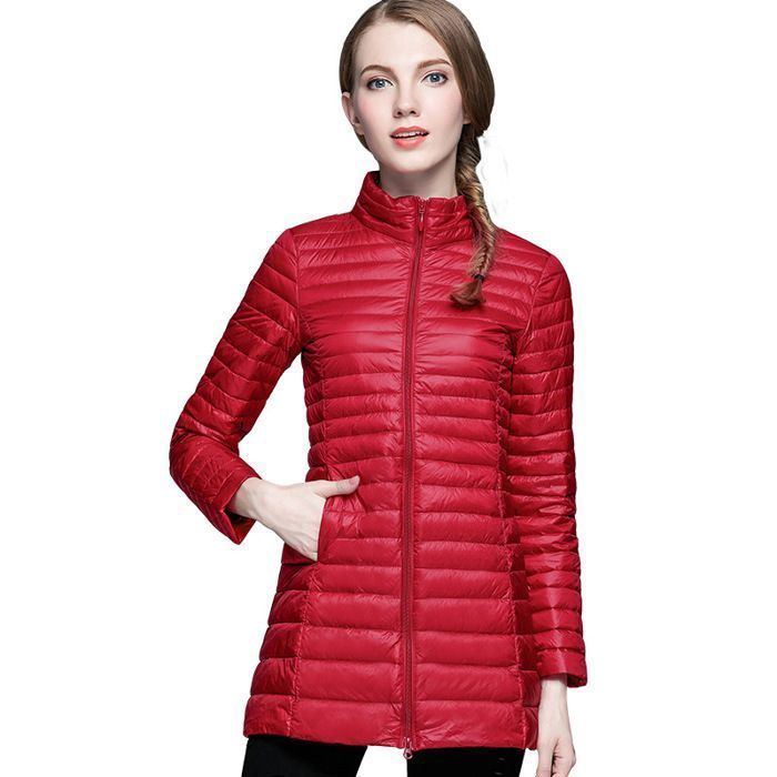 Doudoune Femme Hiver FUNMOON - Slim Manches Longues - Fermeture Éclair - Polyester - Rose