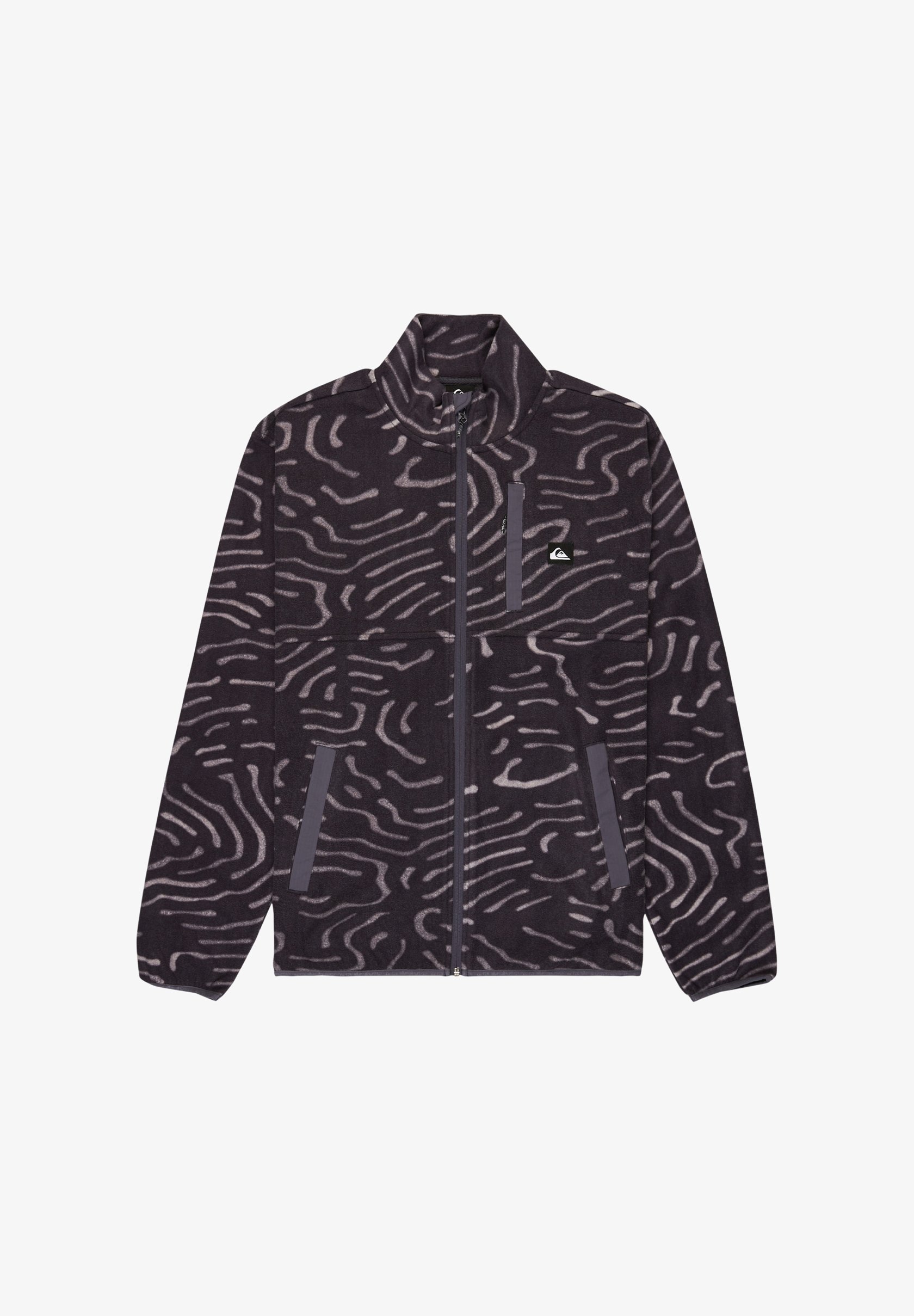 Quiksilver NO DESTINATION - Fleecejacke - grauer linearer Stempel