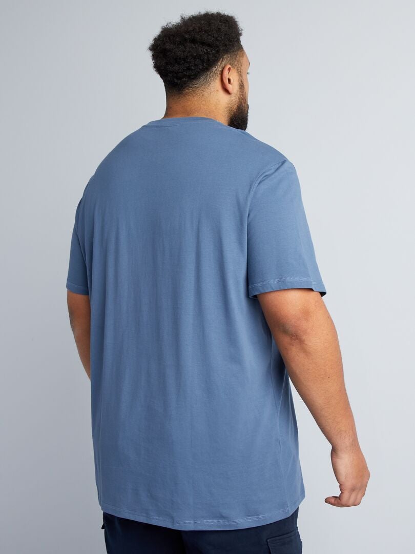 Camiseta de malha lisa - AZUL