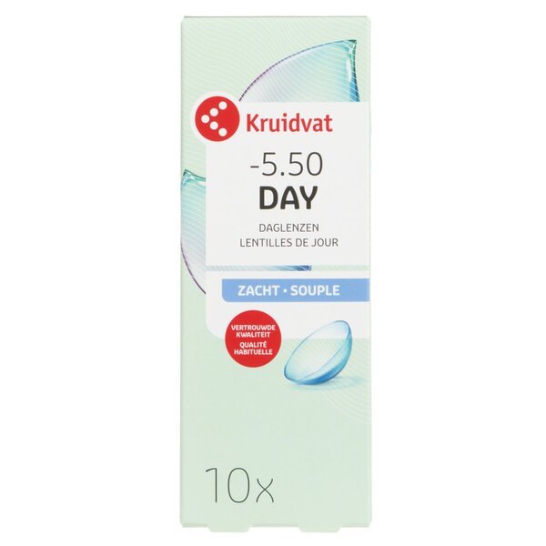 „Kruidvat Opticare“ -5,50 minkšti dieniniai kontaktiniai lęšiai<br>Medicinos prietaisas - 10 vnt.