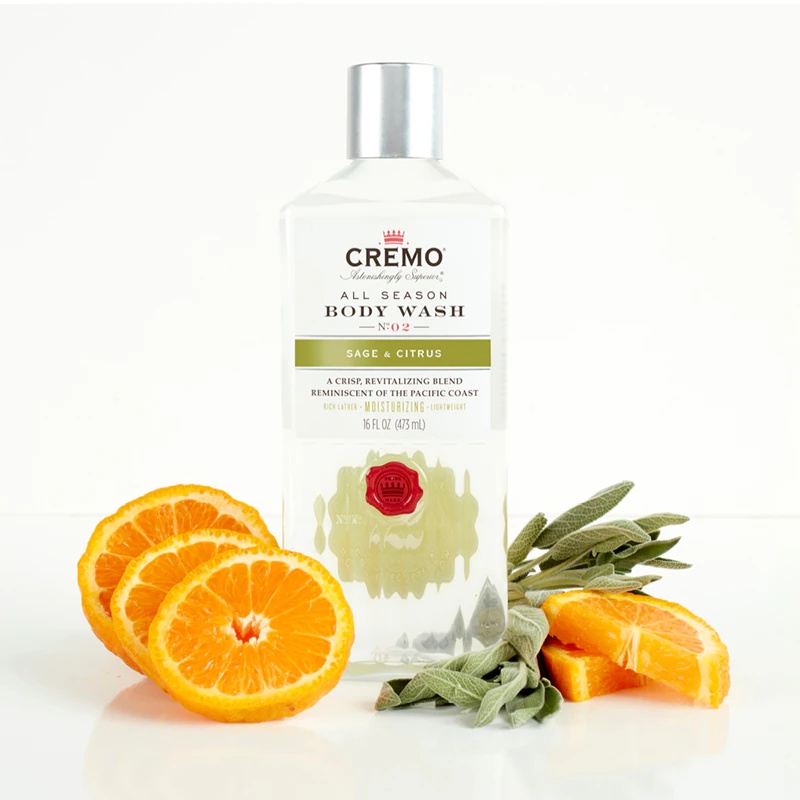 Cremo salvijas un citrusaugļu ķermeņa mazgāšanas līdzeklis, attīroša dušas želeja