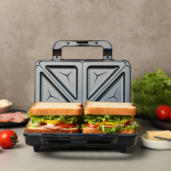 Sandwichmaker, zilverkleurig