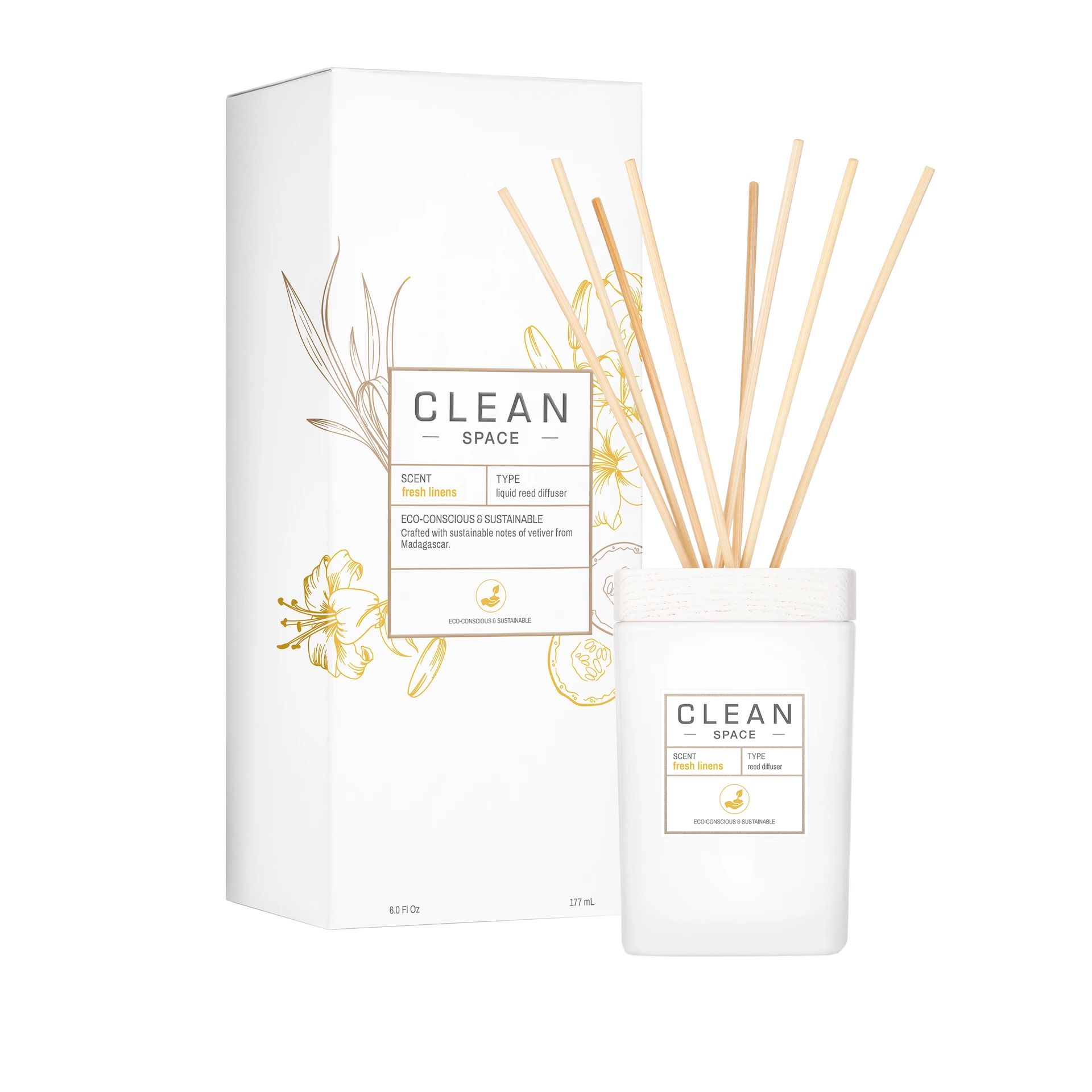 Space Reed diffúzor Fresh Linens - Tiszta