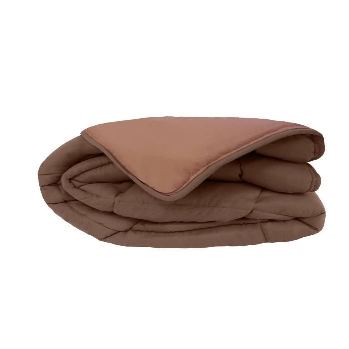 CALGARY - Pilotă caldă din microfibră 400g/m² - Choco & Mocha - 200 x 200 cm