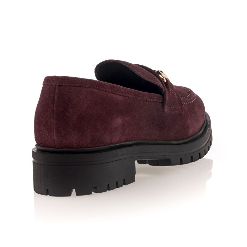 Røde loafers/båtsko til dame