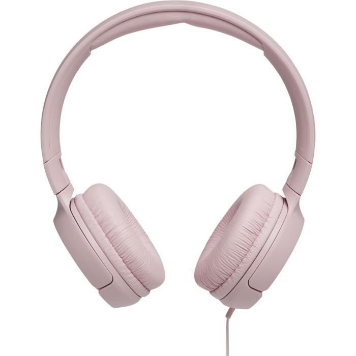 JBL Tune 500 bedrade hoofdtelefoon - Pure basgeluid - Lichtgewicht en opvouwbaar ontwerp - Roze